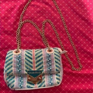 Valentino Authentic Tweed Crossbody Purse